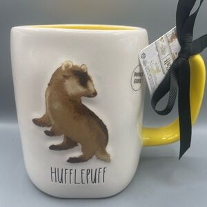 Rae Dunn Harry Potter Hufflepuff Double Sided Mug Hogwarts World NEW DESIGN